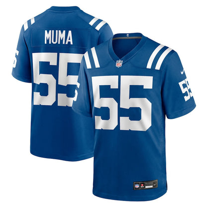 Chad Muma 55 Indianapolis Colts Team Game Men Jersey - Royal