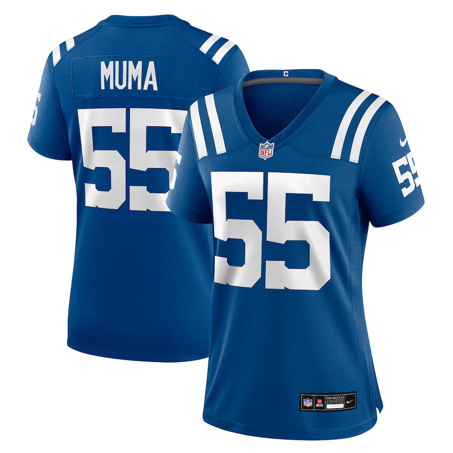 Chad Muma 55 Indianapolis Colts Women's Team Game Jersey - Royal
