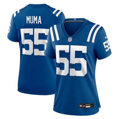 Chad Muma 55 Indianapolis Colts Women's Team Game Jersey - Royal