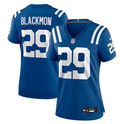 Mekhi Blackmon 29 Indianapolis Colts Women's Team Game Jersey - Royal