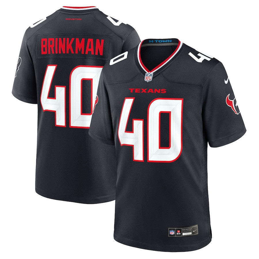 Austin Brinkman 40 Houston Texans Team Game Men Jersey - Navy