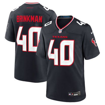 Austin Brinkman 40 Houston Texans Team Game Men Jersey - Navy