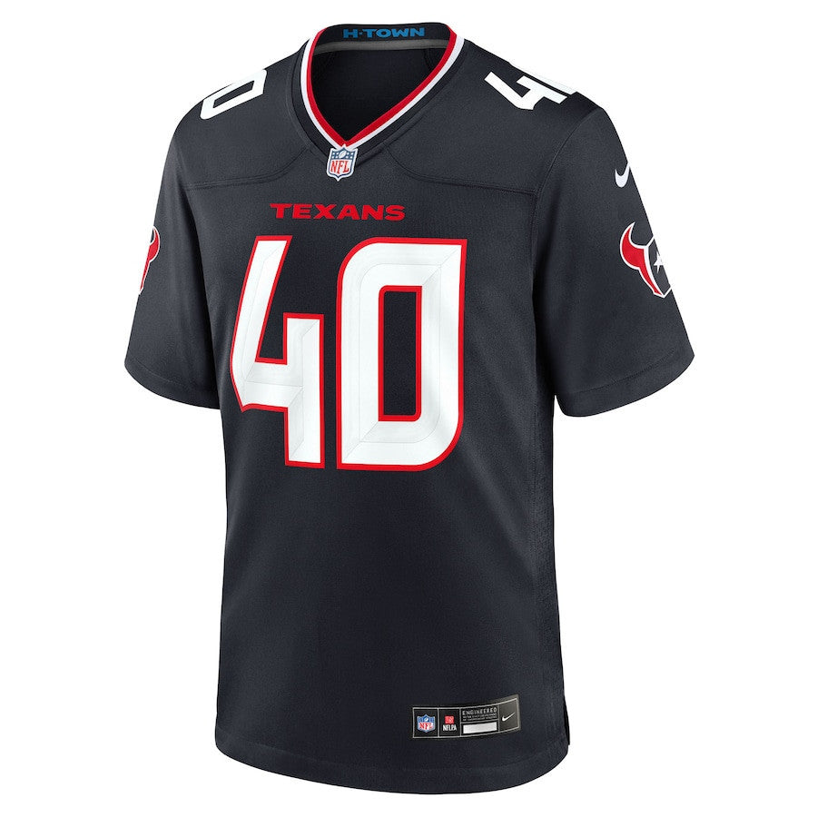Austin Brinkman 40 Houston Texans Team Game Men Jersey - Navy