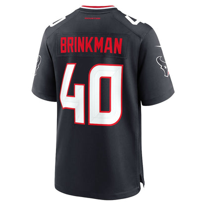 Austin Brinkman 40 Houston Texans Team Game Men Jersey - Navy