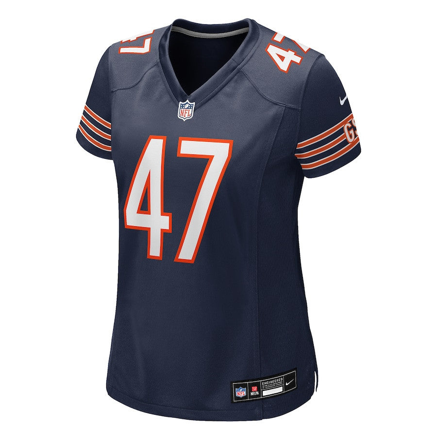 Ruben Hyppolite II 47 Chicago Bears Women's Team Game Jersey - Navy