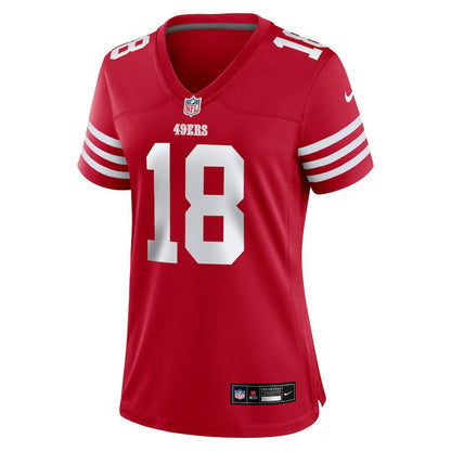 Eddy Pineiro 18 San Francisco 49ers Women's Team Game Jersey - Scarlet