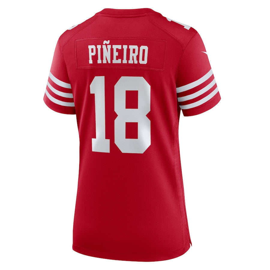Eddy Pineiro 18 San Francisco 49ers Women's Team Game Jersey - Scarlet