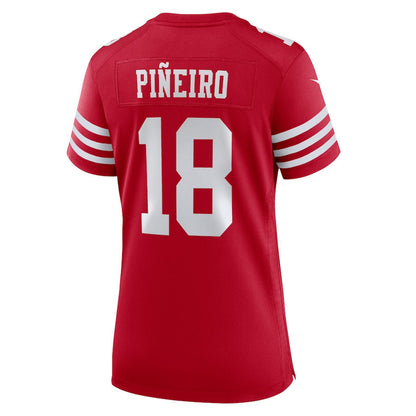 Eddy Pineiro 18 San Francisco 49ers Women's Team Game Jersey - Scarlet