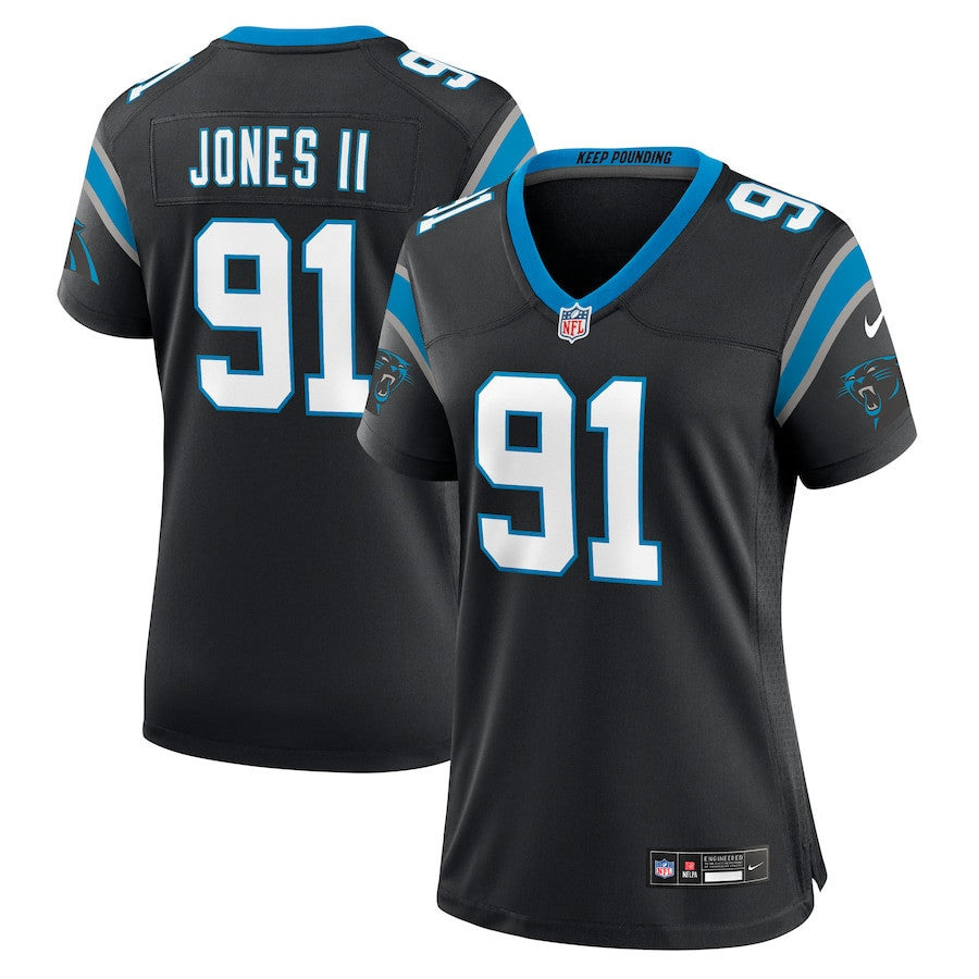 Patrick Jones II 91 Carolina Panthers Women's Team Game Jersey - Black