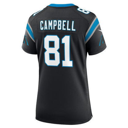 Dalevon Campbell 81 Carolina Panthers Women's Team Game Jersey - Black