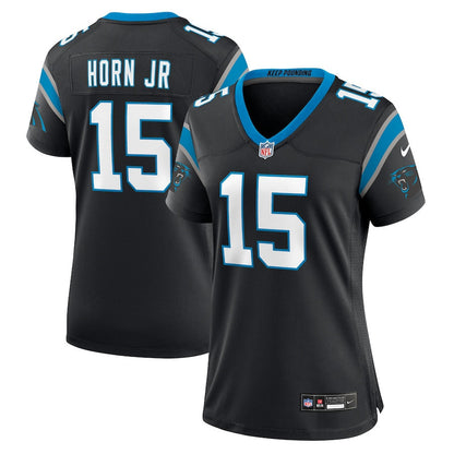 Jimmy Horn Jr 15 Carolina Panthers Women's Team Game Jersey - Black