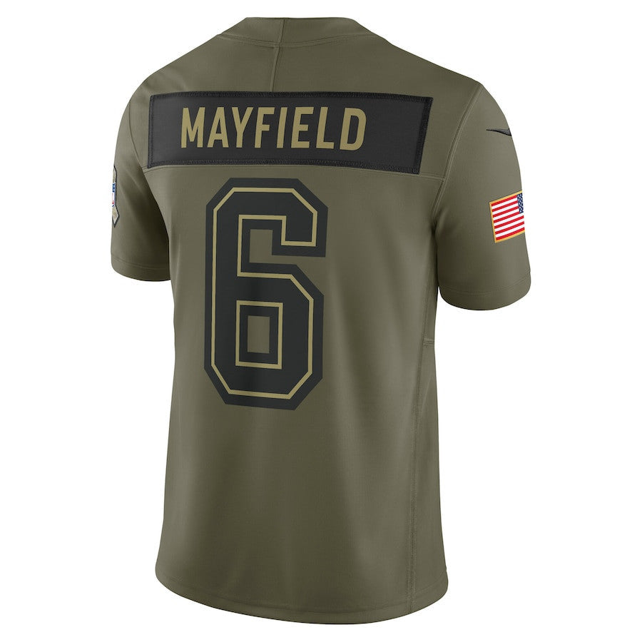 Baker Mayfield 6 Tampa Bay Buccaneers 2025 Salute To Service Men Jersey - Olive