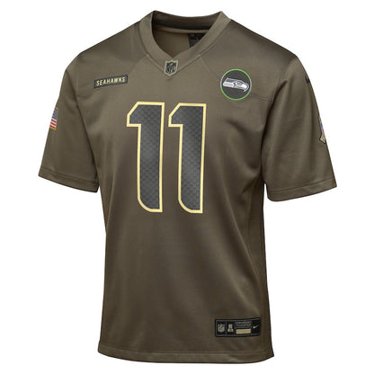 Jaxon Smith-Njigba 11 Seattle Seahawks 2025 Salute to Service YOUTH Jersey - Olive