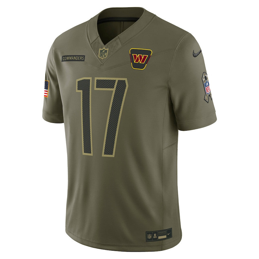 Terry McLaurin 17 Washington Commanders 2025 Salute To Service Men Jersey - Olive