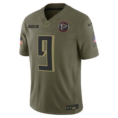 Michael Penix Jr. 9 Atlanta Falcons 2025 Salute To Service Men Jersey - Olive