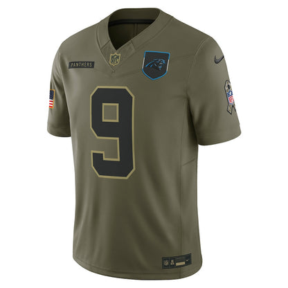Bryce Young 9 Carolina Panthers 2025 Salute To Service Men Jersey - Olive
