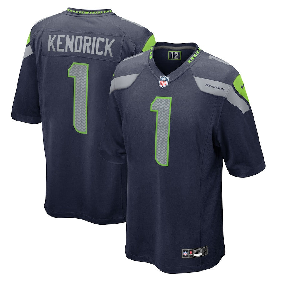 Derion Kendrick 1 Seattle Seahawks Team Game Men Jersey - College Navy