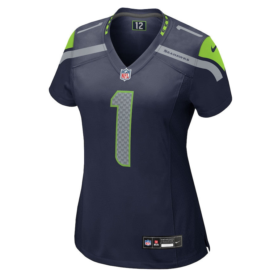 Derion Kendrick 1 Seattle Seahawks Women's Team Game Jersey - College Navy