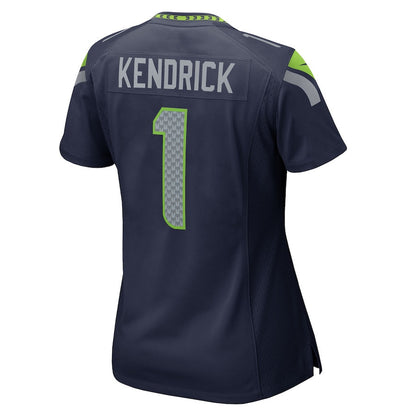 Derion Kendrick 1 Seattle Seahawks Women's Team Game Jersey - College Navy