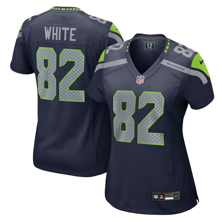 Cody White 82 Seattle Seahawks Women's Team Game Jersey - College Navy