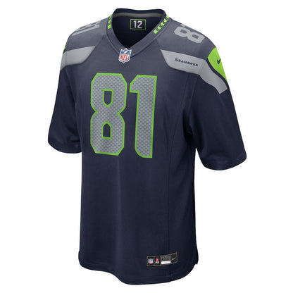 Eric Saubert 81 Seattle Seahawks Team Game Men Jersey - College Navy