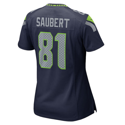 Eric Saubert 81 Seattle Seahawks Women's Team Game Jersey - College Navy