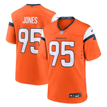 Sai'vion Jones 95 Denver Broncos Team Game Men Jersey - Orange