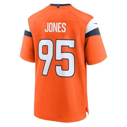 Sai'vion Jones 95 Denver Broncos Team Game Men Jersey - Orange