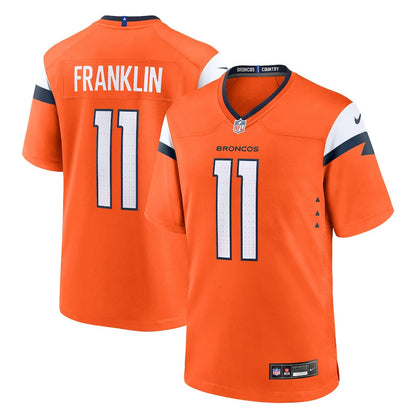 Troy Franklin 11 Denver Broncos Team Game Men Jersey - Orange