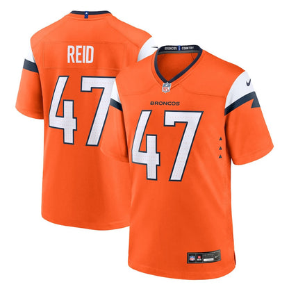 Karene Reid 47 Denver Broncos Team Game Men Jersey - Orange