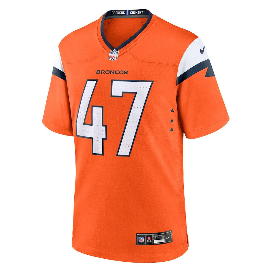 Karene Reid 47 Denver Broncos Team Game Men Jersey - Orange