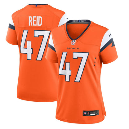 Karene Reid 47 Denver Broncos Women's Team Game Jersey - Orange