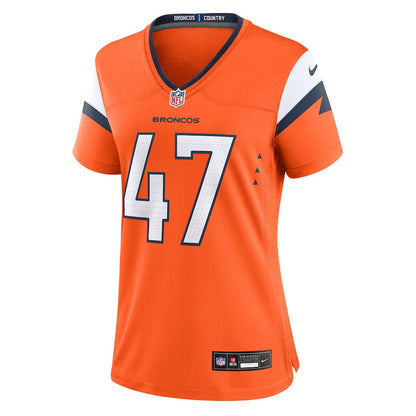 Karene Reid 47 Denver Broncos Women's Team Game Jersey - Orange