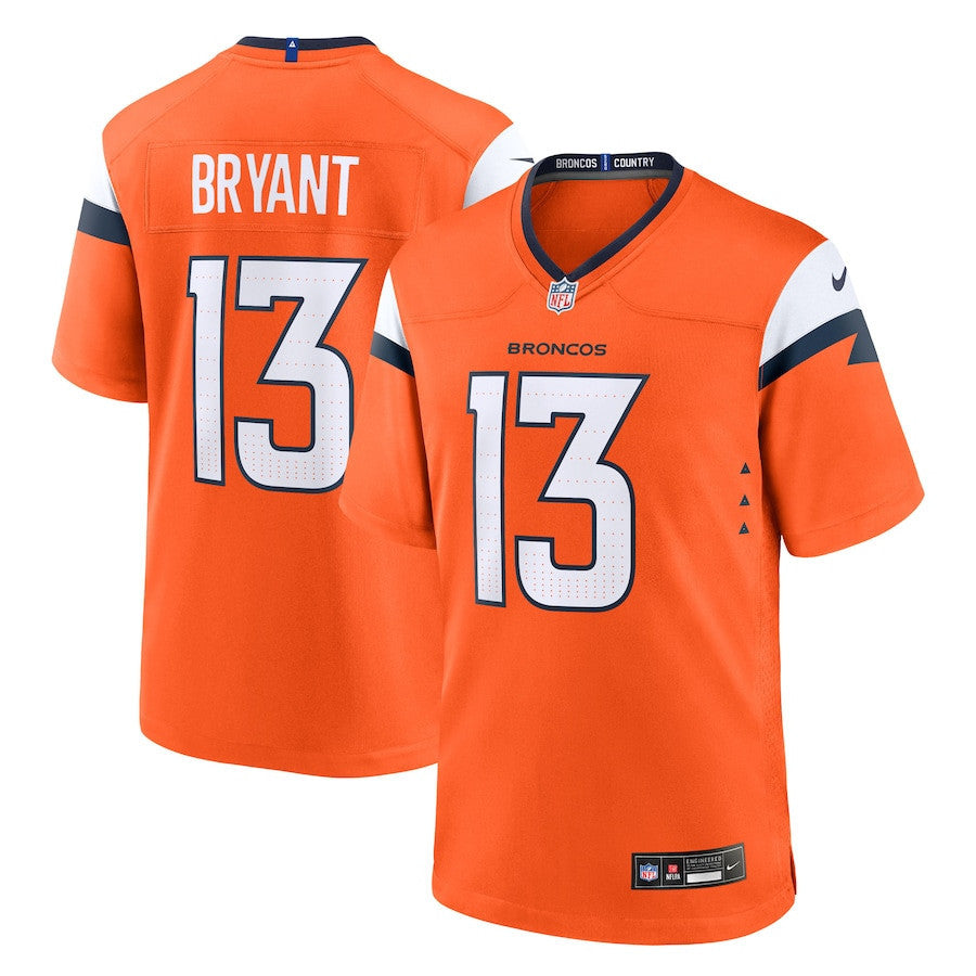 Pat Bryant 13 Denver Broncos Team Game Men Jersey - Orange