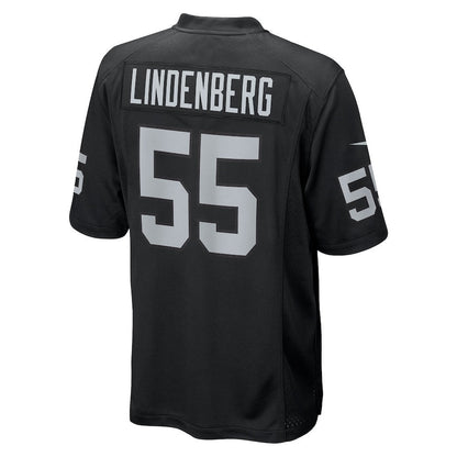 Cody Lindenberg 55 Las Vegas Raiders Team Game Men Jersey - Black
