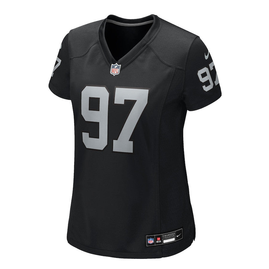 Tonka Hemingway 97 Las Vegas Raiders Women's Team Game Jersey - Black