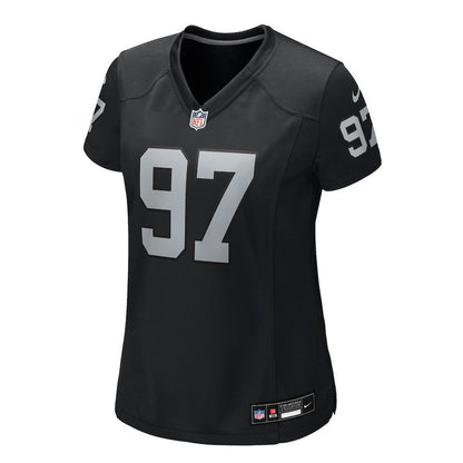 Tonka Hemingway 97 Las Vegas Raiders Women's Team Game Jersey - Black