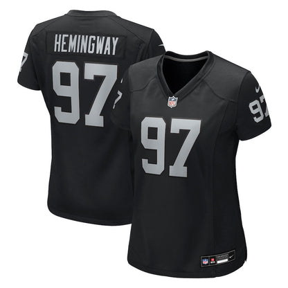 Tonka Hemingway 97 Las Vegas Raiders Women's Team Game Jersey - Black