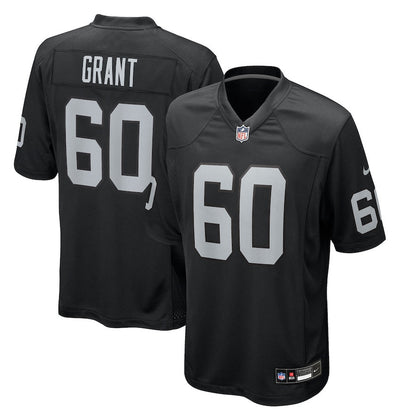 Charles Grant 60 Las Vegas Raiders Team Game Men Jersey - Black