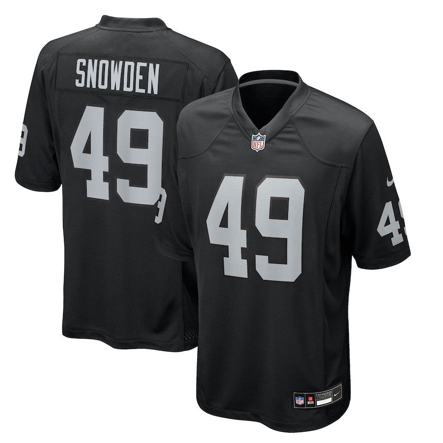 Charles Snowden 49 Las Vegas Raiders Team Game Men Jersey - Black