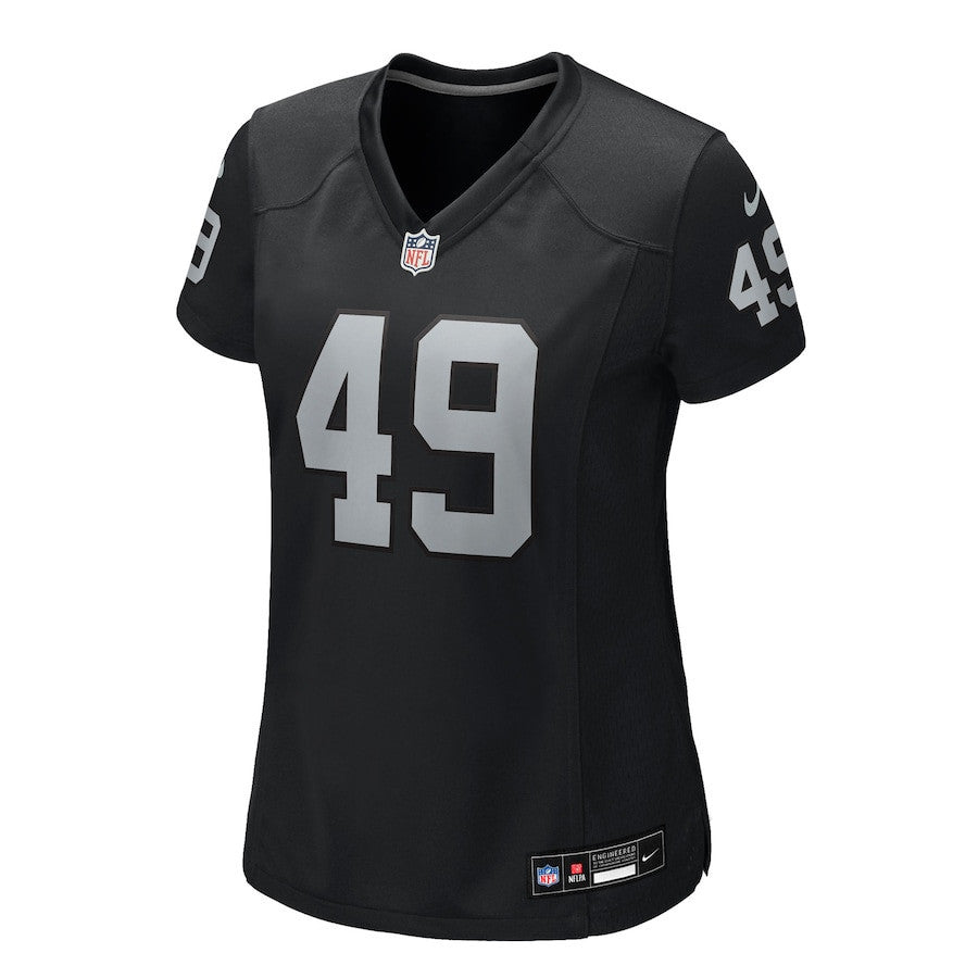 Charles Snowden 49 Las Vegas Raiders Women's Team Game Jersey - Black