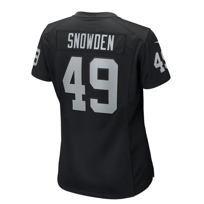 Charles Snowden 49 Las Vegas Raiders Women's Team Game Jersey - Black
