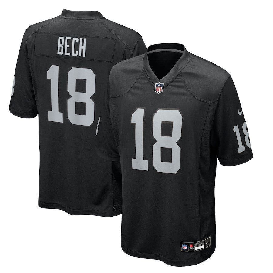 Jack Bech 18 Las Vegas Raiders Team Game Men Jersey - Black
