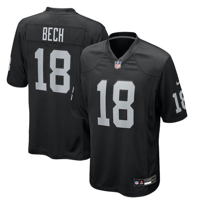 Jack Bech 18 Las Vegas Raiders Team Game Men Jersey - Black