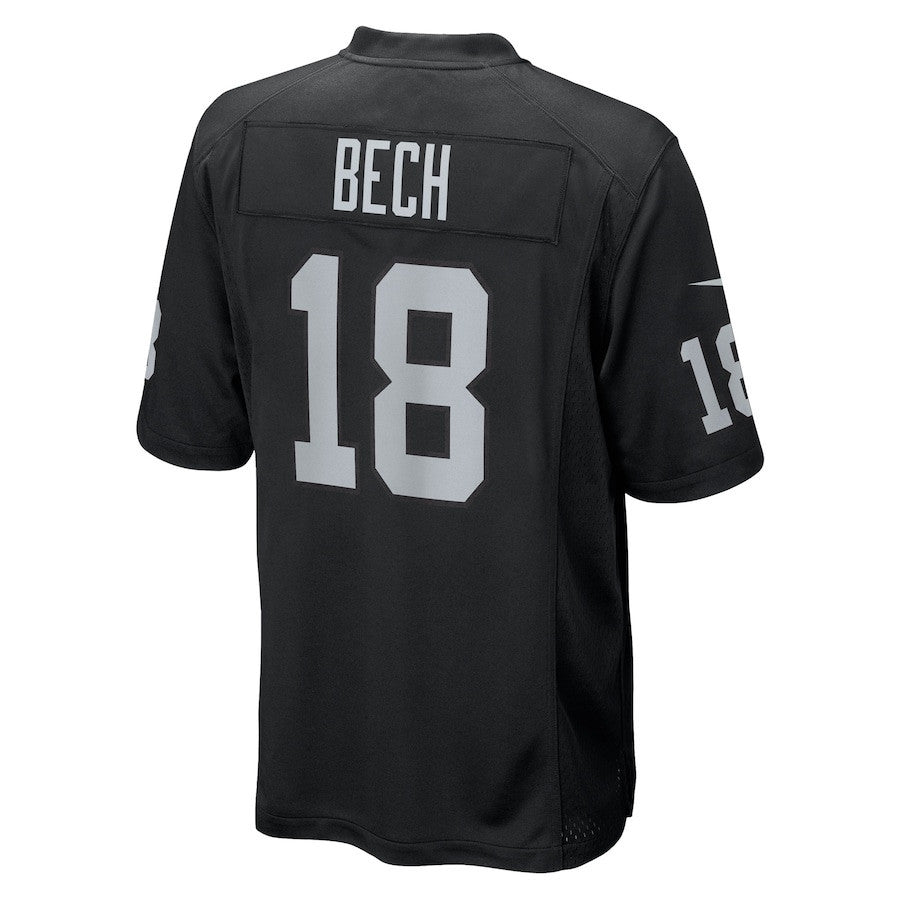 Jack Bech 18 Las Vegas Raiders Team Game Men Jersey - Black