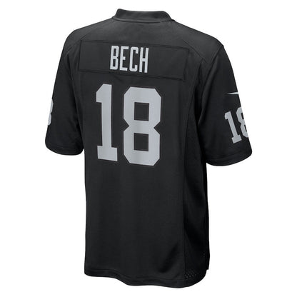 Jack Bech 18 Las Vegas Raiders Team Game Men Jersey - Black