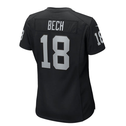Jack Bech 18 Las Vegas Raiders Women's Team Game Jersey - Black