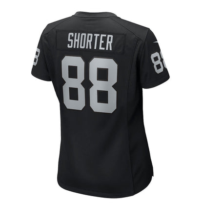 Justin Shorter 88 Las Vegas Raiders Women's Team Game Jersey - Black