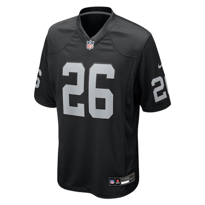 Darien Porter 26 Las Vegas Raiders Team Game Men Jersey - Black