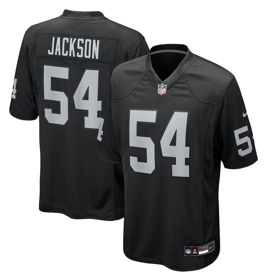 Brennan Jackson 54 Las Vegas Raiders Team Game Men Jersey - Black